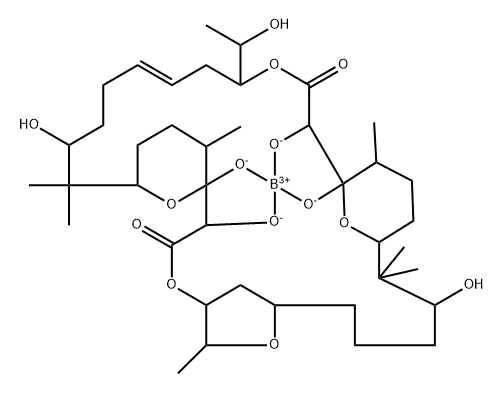 27-De(2-amino-3-methyl-1-oxobutyl)boromycin Struktur