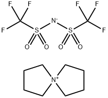 5-アゾニアスピロ[4.4]ノナンビス(トリフルオロメタンスルホニル)イミド 化学構造式