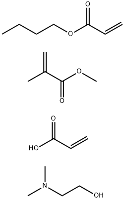 2-Propenoic acid, 2-methyl-, methyl ester, polymer with butyl 2-propenoate and 2-propenoic acid, compd. with 2-(dimethylamino) ethanol Structure
