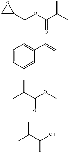 2-Methyl-2-propenoic acid polymer with ethenylbenzene, methyl 2-methyl-2-propenoate and oxiranylmethyl 2-methyl-2-propenoate Structure