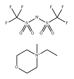 N-methyl ,ethyl-Morpholinium bis((trifluoromethyl)sulfonyl)imide Struktur
