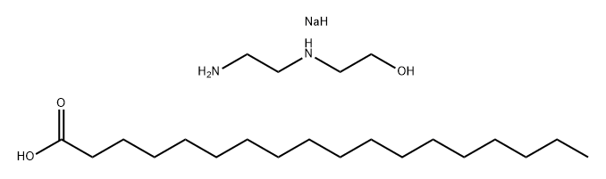 Octadecanoic acid, reaction products with 2-[(2-aminoethyl)amino]ethanol, 2-carboxyethylated, sodium salts,70693-42-4,结构式