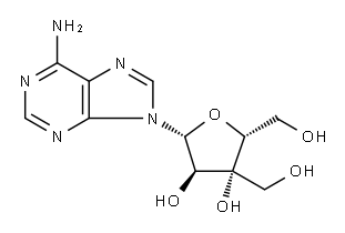 9-[3-C-(Hydroxymethyl)-β-D-xylofuranosyl]-9H-purin-6-amine Structure