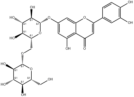 luteolin-7-O-gentiobiside, 70855-41-3, 结构式