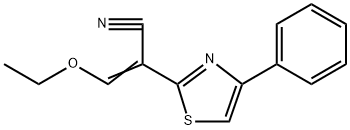 3-乙氧基-2-(4-苯基-1,3-噻唑-2-基)丙-2-烯腈, 709039-11-2, 结构式