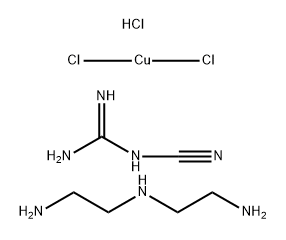Guanidine, cyano-, polymer with N-(2-aminoethyl)-1,2-ethanediamine, hydrochloride, cupric chloride complexes Struktur