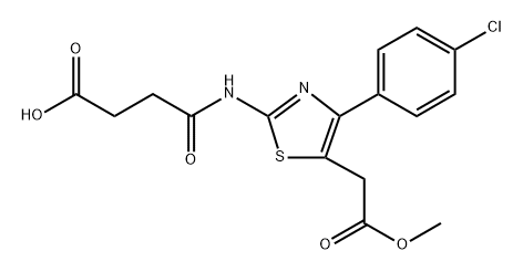 2-[(3-Carboxypropionyl)amino]-4-(4-chlorophenyl)-5-thiazoleacetic acid α-methyl ester Structure