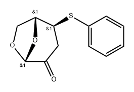 .beta.-D-erythro-Hexopyranos-2-ulose, 1,6-anhydro-3-deoxy-4-S-phenyl-4-thio-|