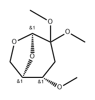 .beta.-D-erythro-Hexopyranos-2-ulose, 1,6-anhydro-3-deoxy-4-O-methyl-, dimethyl acetal,71021-09-5,结构式