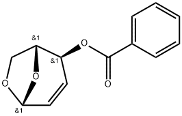 .beta.-D-erythro-Hex-2-enopyranose, 1,6-anhydro-2,3-dideoxy-, benzoate Structure