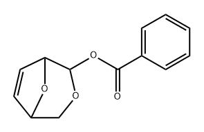 .alpha.-D-erythro-Hex-3-enoseptanose, 2,5-dianhydro-3,4-dideoxy-, benzoate Structure