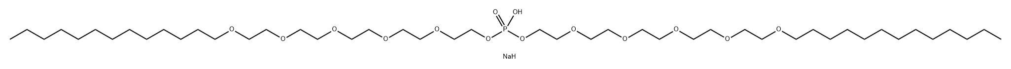 Phosphoric acid bis(3,6,9,12,15-pentaoxaoctacosan-1-yl)=sodium ester salt Struktur
