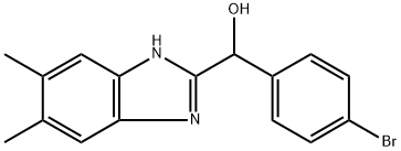 5,6-Dimethyl-α-(4-bromophenyl)-1H-benzimidazole-2-methanol Structure
