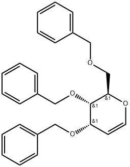 D-ribo-Hex-1-enitol, 1,5-anhydro-2-deoxy-3,4,6-tris-O-(phenylmethyl)- Struktur