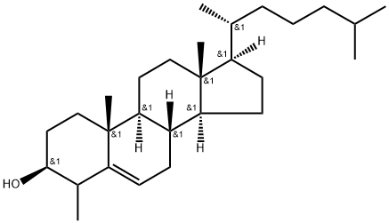 Cholest-5-en-3-ol, 4-methyl-, (3β)- Structure