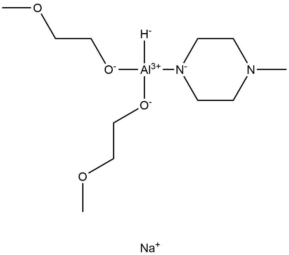 二氢双(2-甲氧基乙 氧基)双(4-甲基哌嗪 -1-基)铝酸钠甲苯溶液, 71128-61-5, 结构式