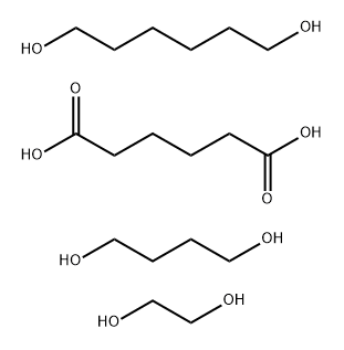 Hexanedioic acid, polymer with 1,4-butanediol, 1,2-ethanediol and 1,6-hexanediol Struktur
