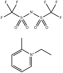 1‐ETHYL‐2‐METHYLPYRIDINIUM BIS(TRIFLUOROMETHYLSULFONYL)IMIDE 结构式