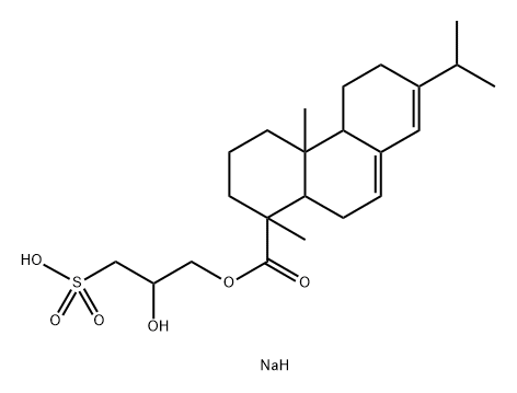 1,2,3,4,4a,4b,5,6,10,10a-Decahydro-1,4a-dimethyl-7-(1-methylethyl)-1-phenanthrenecarboxylic acid 2-hydroxy-3-(sodiosulfo)propyl ester Struktur