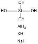 けい酸/アルミニウム/カリウム/ナトリウム,(4:4:3:1) 化学構造式