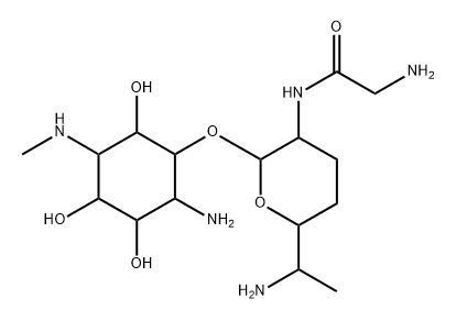 3-O-去甲基-2'-N-甘氨酰福提霉素 B 结构式