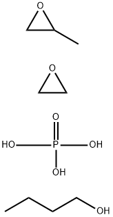 Oxirane, methyl-, polymer with oxirane, monobutyl ether, phosphate 化学構造式
