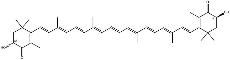 (3R,3)-all-trans-Astaxanthin Structure