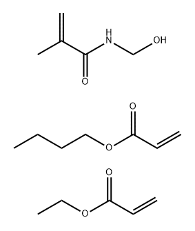 2-Propenamide, N-(hydroxymethyl)-2-methyl-, polymer with butyl 2-propenoate and ethyl 2-propenoate Structure