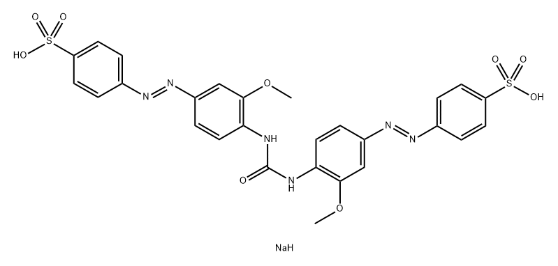 4,4'-[Carbonylbis[imino(3-methoxy-4,1-phenylene)azo]]bis(benzenesulfonic acid sodium) salt Structure