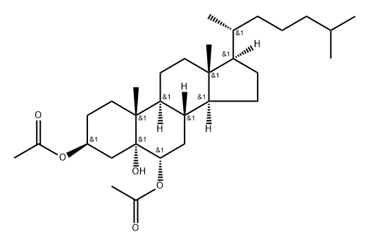 胆甾-3,5,6三醇36二乙酸酯,7199-72-6,结构式