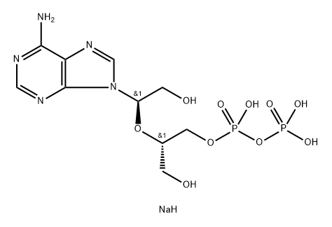 adenosine 5'-diphosphate 2',3'-acyclic dialcohol, sodium Struktur