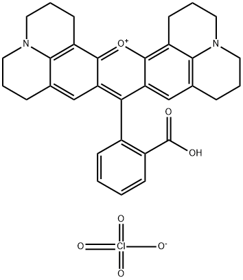 9-(2-carboxyphenyl)-2,3,6,7,12,13,16,17-octahydro-1H,5H,11H,15H-xantheno[2,3,4-ij:5,6,7-i'j']diquinolizin-18-ium perchlorate Structure