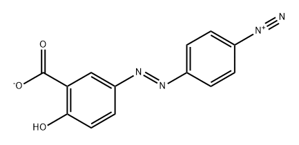 4-[(3-Carboxylato-4-hydroxyphenyl)azo]benzenediazonium 结构式