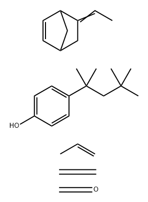Formaldehyde, polymer with 4-(1,1,3,3-tetramethylbutyl)phenol, vulcanization products with ethylene-5-ethylidenebicyclo2.2.1hept-2-ene-propene polymer and polypropylene 结构式
