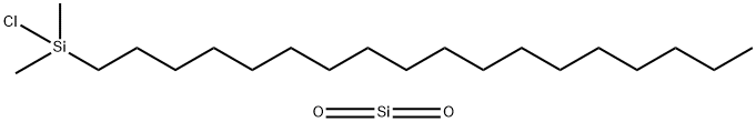 一氯二甲基十八烷基硅烷、二氧化硅水解物, 72245-35-3, 结构式