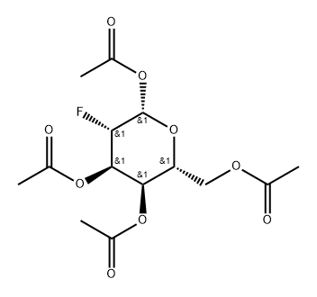 1,3,4,6-TETRA-O-ACETYL-2-DEOXY-2-FLUORO-B-D-GLUCOSE 化学構造式