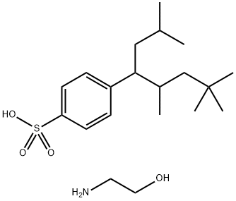 Benzenesulfonicacid,4-[2,4,4-trimethyl-1-(2-methylpropyl)pentyl]-,compd.with2-aminoethanol(1:1) Struktur