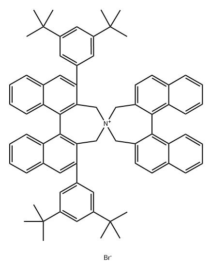 4,4'-Spirobi[4H-dinaphth[2,1-c:1',2'-e]azepinium], 2,6-bis[3,5-bis(1,1-dimethylethyl)phenyl]-3,3',5,5'-tetrahydro-, bromide, (11bR,11'bR)- (9CI) Structure