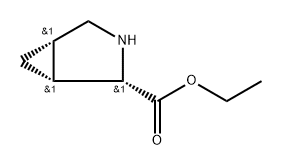 3-Azabicyclo[3.1.0]hexane-2-carboxylicacid,ethylester,[1R-(1-alpha-,2-bta-,5-alpha-)]-(9CI) 化学構造式