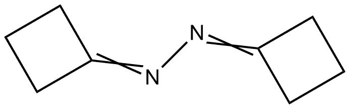 Cyclobutanone, 2-cyclobutylidenehydrazone 结构式