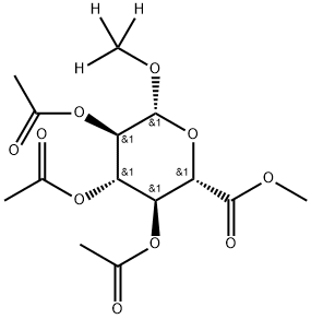 METHYL-D3- 2,3,4-TRI-O-ACETYL-Β-D-GLUCURONIC ACID METHYL ESTER 结构式