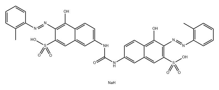 2-Naphthalenesulfonic acid, 7,7'-(carbonyldiimino)bis[ 4-hydroxy-3-[(2-methylphenyl)azo]-, disodium salt Structure