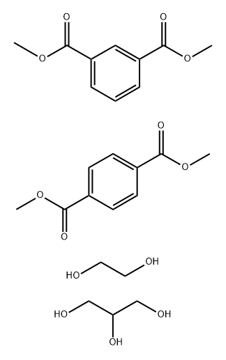 Isophthalic acid, terephthalic acid, polymer with ethylene glycol, glycerin Structure