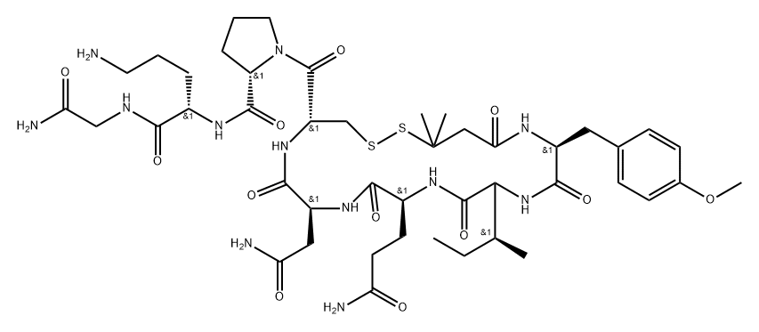 vasotocin, 1-desaminopenicillamyl-(Tyr-OMe)(2)-Orn(8)- Struktur