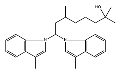 α,α,ε,3-Tetramethyl-η-(3-methyl-1H-indol-1-yl)-1H-indole-1-(1-heptanol) 结构式