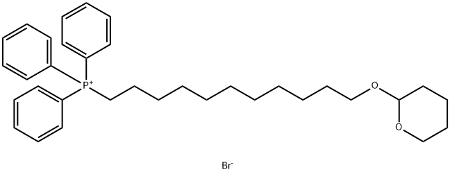 Phosphonium, triphenyl[11-[(tetrahydro-2H-pyran-2-yl)oxy]undecyl]-, bromide (1:1) 结构式