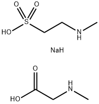 Glycine, N-methyl-, N-C10-18-fatty acyl derivs., compds. with 2-(methylamino)ethanesulfonic acid monosodium salt Struktur