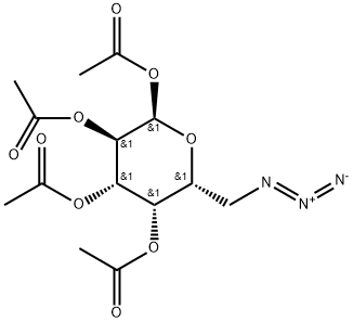 1,2,3,4-四-O-乙酰基-6-叠氮基-6-脱氧Α-D吡喃半乳糖 结构式