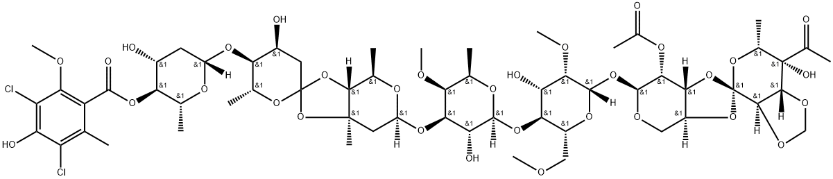 45-(アセチルオキシ)-45-デ(2-メチル-1-オキソプロピルオキシ)-23-デオキシフランバマイシン 化学構造式