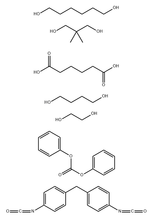 Hexanedioic acid, polymer with 1,4-butanediol, 2,2-dimethyl-1,3-propanediol, diphenyl carbonate, 1,2-ethanediol, 1,6-hexanediol and 1,1-methylenebis4-isocyanatobenzene|己二酸与1,4-丁二醇、2,2-二甲基-1,3-丙二醇、碳酸二苯酯、1,2-乙二醇、1,6-己二醇和1,1'-亚甲基-双(4-异氰酸根合苯)的聚合物
